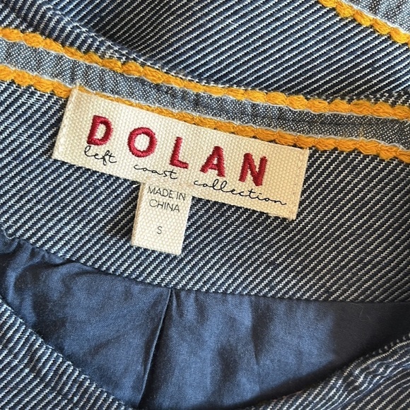 Anthropologie Dolan Picadilly Stripe Coat Textured Blue Belted - Picture 8 of 11